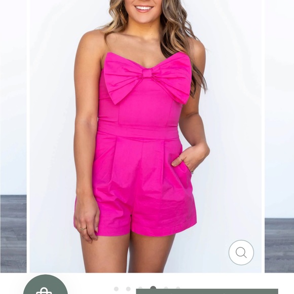 The cutest strapless pink romper! - Picture 1 of 4